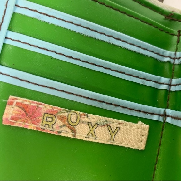 ROXY Mini Zip Around Wallet Coin Purse Canvas Embroidered 90s Surfer Girl Chic - Picture 10 of 10